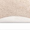 vidaXL Anti-slip Shaggy tæppe Creme 120 x 120 cm PP