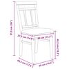 vidaXL Spisestuestol 2 pcs Naturlig og lys Massiv Gummitr&aelig;