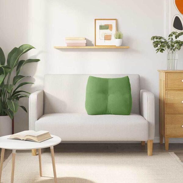 vidaXL Rygpude Lys gr&oslash;n 60 x 24 x 50 cm Fl&oslash;jl