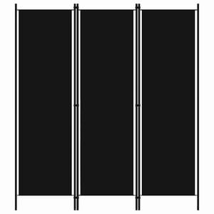 vidaXL 3-panels rumdeler 150 x 180 cm sort