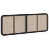 vidaXL Hovedg&aelig;rde med hovedg&aelig;rde Sort 160 x 55 x 3 cm Rattan