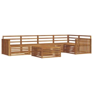 vidaXL Udend&oslash;rs sofagruppe 6 pcs Naturfarvet Massivt Akacietr&aelig;