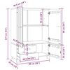 vidaXL klædeskab HAMAR 99x45x137 cm massivt fyrretræ lysegrå