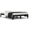 vidaXL sengeramme 135x190 cm Double massivt fyrretr&aelig; sort