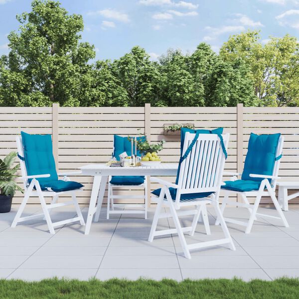 vidaXL stolehynder med h&oslash;j ryg 4 stk. oxfordstof lysebl&aring;