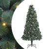 vidaXL Kunstigt Forbelyst Juletr&aelig; med Kugles&aelig;t Gr&oslash;n 240 cm PET