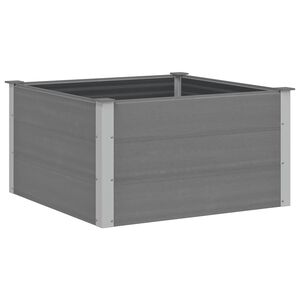 vidaXL forh&oslash;jet plantekasse 100x100x54 cm gr&aring; WPC