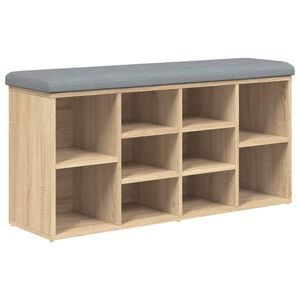 vidaXL skob&aelig;nk 102x32x50 cm konstrueret tr&aelig; sonoma-eg