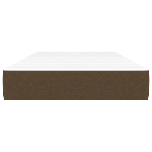 vidaXL springmadras med pocketfjedre 80x200x20 cm stof m&oslash;rkebrun