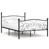 vidaXL sengestel med lamelbund 140 x 200 cm metal sort