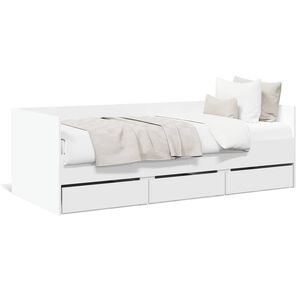 vidaXL daybed med skuffer uden madras 100x200 cm hvid