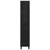 vidaXL Highboard med skuffe Sort eg 34,5 x 34 x 180 cm Konstrueret tr&aelig;