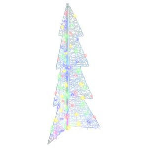 vidaXL Juletr&aelig; 100 LED'er Flerfarvet 120 cm Akryl