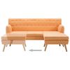 vidaXL L-formet sofa 171,5x138x81,5 cm stofbetræk orange