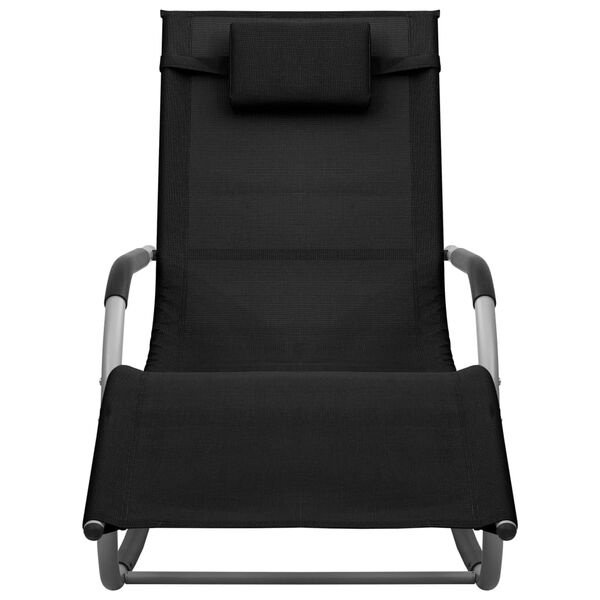 vidaXL liggestol textilene sort og grå