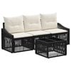 vidaXL Havesofa S&aelig;t 4 stk. Sort polyrattan