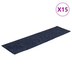 vidaXL trappem&aring;tter selvkl&aelig;bende 15 stk. 76x20 cm gr&aring;bl&aring; rektangul&aelig;re