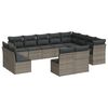 vidaXL sofas&aelig;t til haven 12 dele med hynder polyrattan gr&aring;