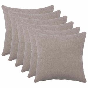vidaXL Pudebetr&aelig;k 6 pcs HEERLEN Lysegr&aring; 30 x 30 cm Boucl&eacute;