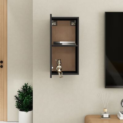vidaXL tv-bord 30,5x30x60 cm konstrueret træ sort