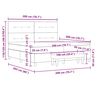 vidaXL Box spring seng med madras Gr&aring;brun 200 x 200 cm Stof