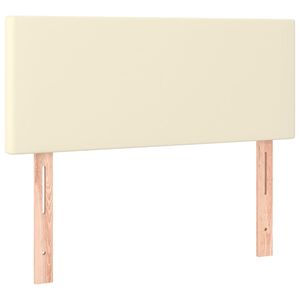 vidaXL sengegavl 80x5x78/88 cm kunstl&aelig;der cremefarvet