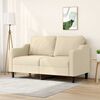 vidaXL 2-personers sofa 140 cm stof cremefarvet