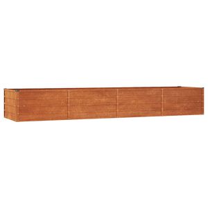vidaXL h&oslash;jbed 320x80x45 cm cortenst&aring;l rustfarvet