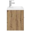 vidaXL Vaskeskab med indbygget vask og vandhane Håndværks eg