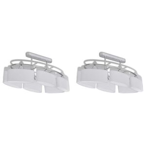 vidaXL loftlampe med ellipseformede glassk&aelig;rme 2 stk. E14