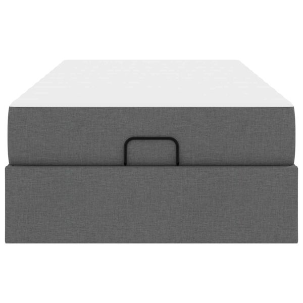 vidaXL Sengeramme med madras med madras 2 pcs D&aelig;mpet Gr&aring; Stof