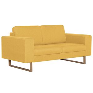 vidaXL 2-personers sofa i stof gul