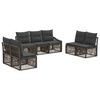 vidaXL Havesofa S&aelig;t 7 stk. Gr&aring; polyrattan