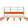 vidaXL seng med reol uden madras 200x200 cm massivt tr&aelig; gyldenbrun