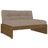 vidaXL midtermodul til sofa 120x80 cm massivt fyrretr&aelig; honningbrun