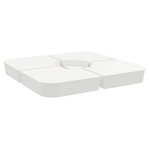 vidaXL 4 dele parasolbund til parasolfod 100 kg PP