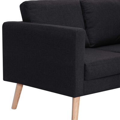 vidaXL 2-personers sofa i stof sort