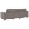 vidaXL Sofa 3 pcs Gråbrun Linned-blandet stof