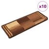 vidaXL selvkl&aelig;bende trappem&aring;tter 10 stk. 65x21x4 cm brun