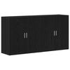 vidaXL Sideboard 2 stk. Sort eg 79 x 38 x 80 cm Konstrueret tr&aelig;