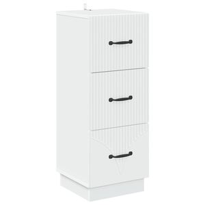 vidaXL Skuffeskab Hvid 33 x 34,5 x 87 cm Konstrueret tr&aelig;