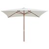 vidaXL parasol 200x300 cm tr&aelig;stang cremehvid