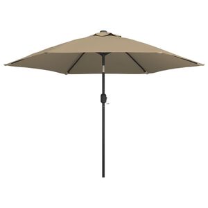 vidaXL udend&oslash;rs parasol med metalstang 300 cm gr&aring;brun