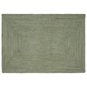 vidaXL Omr&aring;de t&aelig;ppe Olivengr&oslash;n 120 x 170 cm Jute
