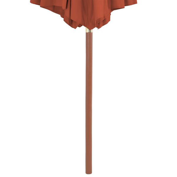 vidaXL parasol 300 cm tr&aelig;stang terracottafarvet