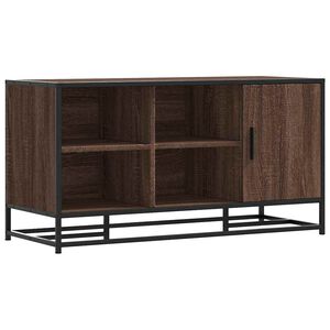 vidaXL skob&aelig;nk 100x40x53,5 cm konstrueret tr&aelig; metal brun egetr&aelig;sfarve