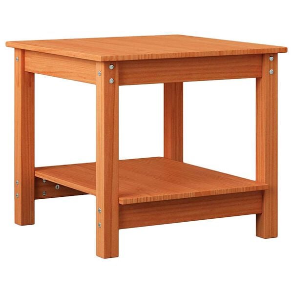 vidaXL Sofabord Gyldenbrun 50 x 50 x 45 cm Massivt fyrretr&aelig;