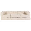 vidaXL Modulsofa 3 pcs Creme Stof
