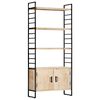 vidaXL bogreol i 4 niveauer 80 x 30 x 180 cm massivt mangotr&aelig;