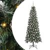 vidaXL Kunstigt juletr&aelig; Gr&oslash;n 210 cm PVC, plastik og st&aring;l